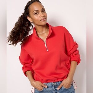 LNA Joey Fleece Half Zip. Red. XL. Good condition.